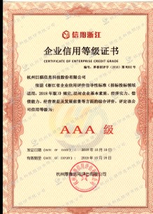 信用等級證書